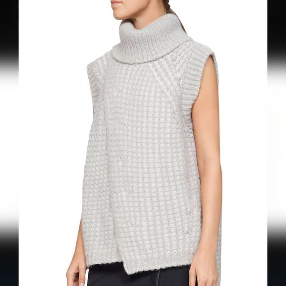 3.1 Phillip Lim Fisherman  Chunky Rib Cowl Neck Sleeveless Sweater - Picture 10 of 11